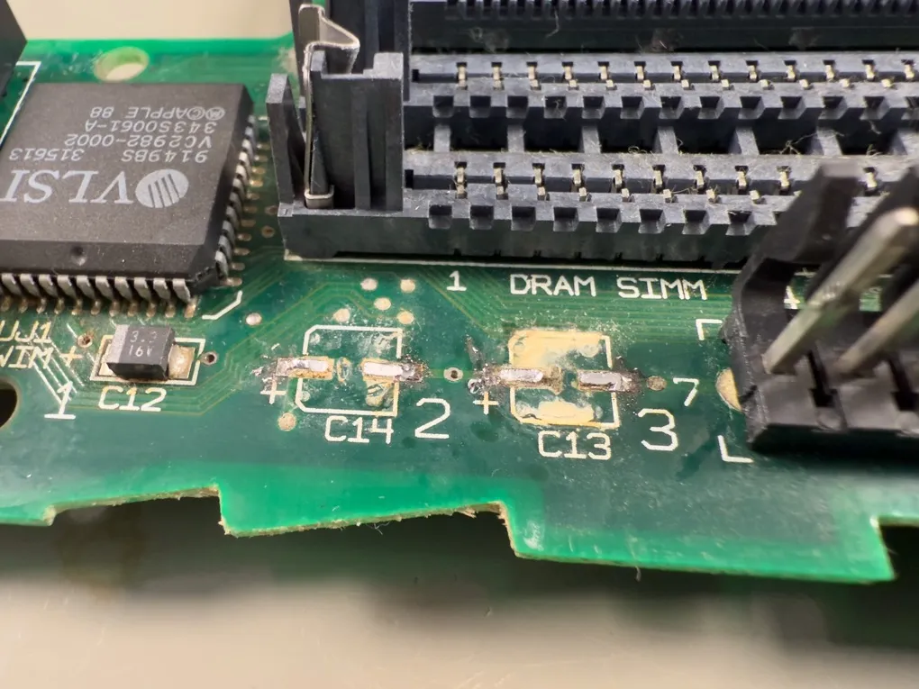 Motherboard before cleaning